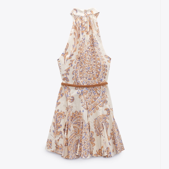 NWT Zara Printed Dress with Belt - 4786/111 - Picture 5 of 16